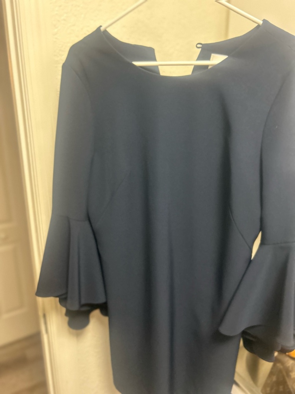 Milly Navy Bell-Sleeve Shift Dress